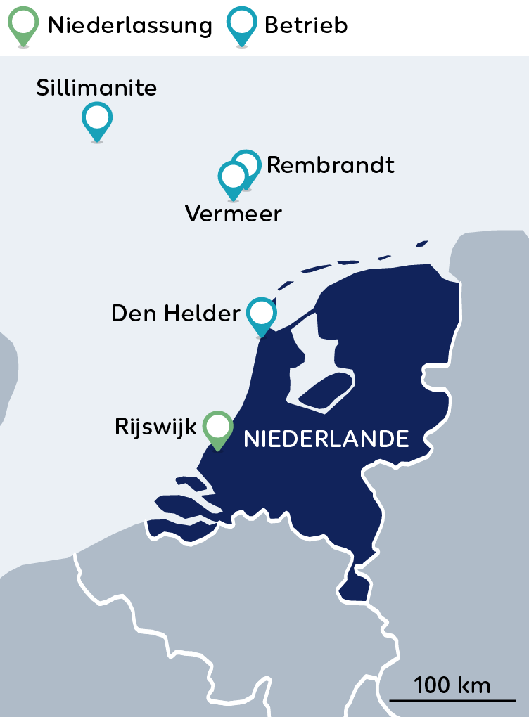 Karte der Lizenzen in den Niederlanden