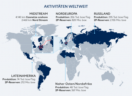 Wntershall Dea Aktivitäten weltweit 2020