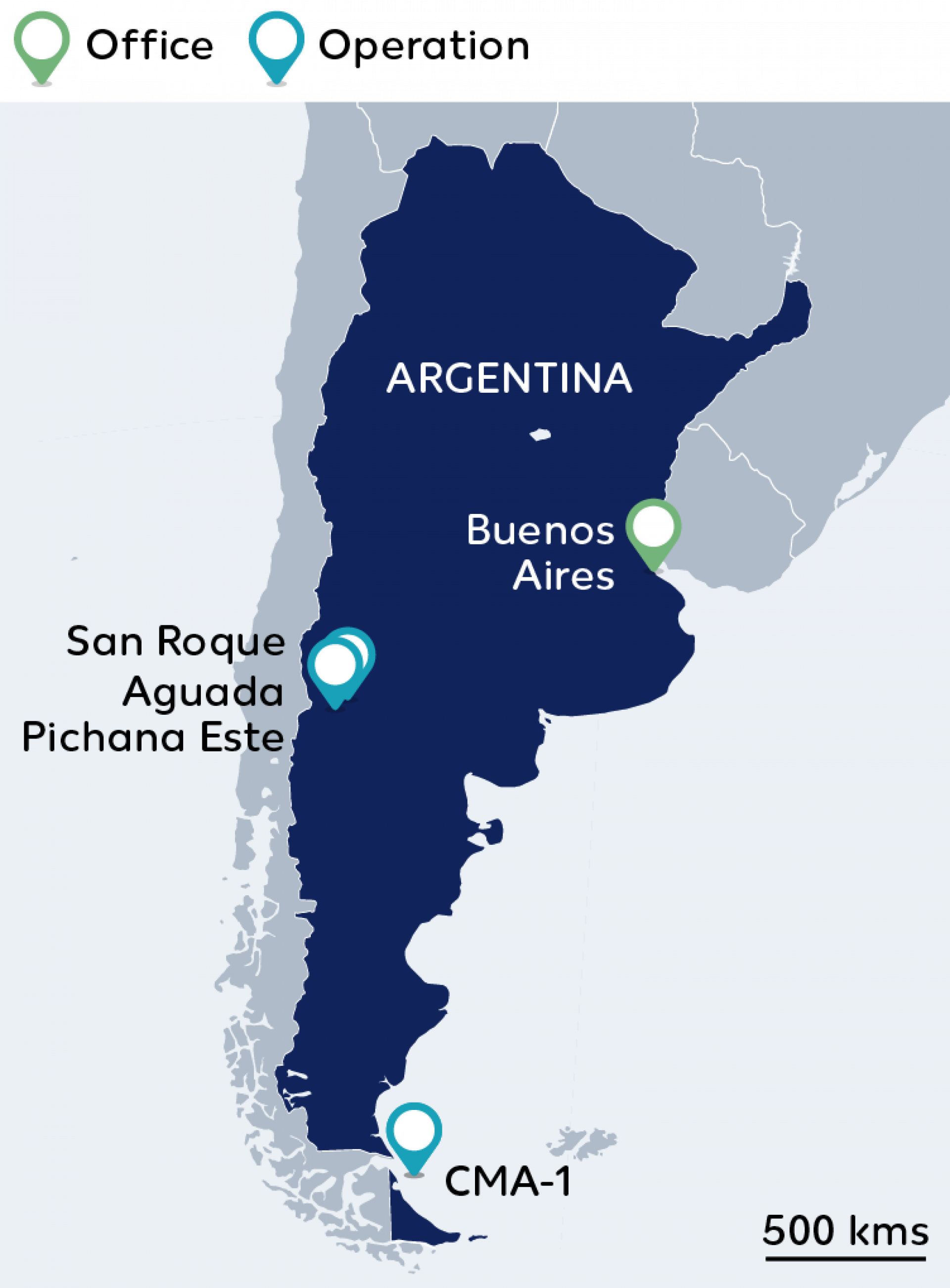 Wintershall Dea Argentina Map